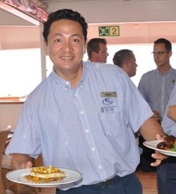 SeaDream 1 employee of the year 2012 - waiter Michael (Mikee) Mara