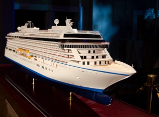 Viking Star cruise ship scale model
