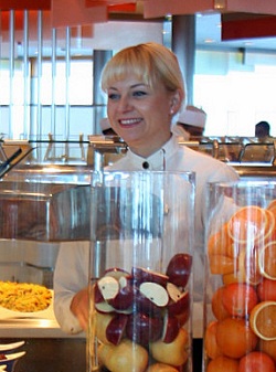 Cruise ship buffet attendant