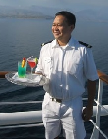 Cruise ship bar waiter