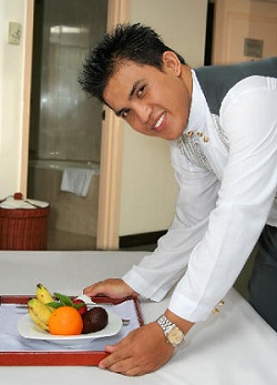 Cruise ship room service attendant