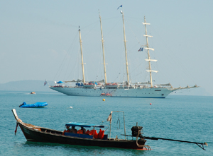 Star Flyer tall ship-Hong island, Andaman Sea